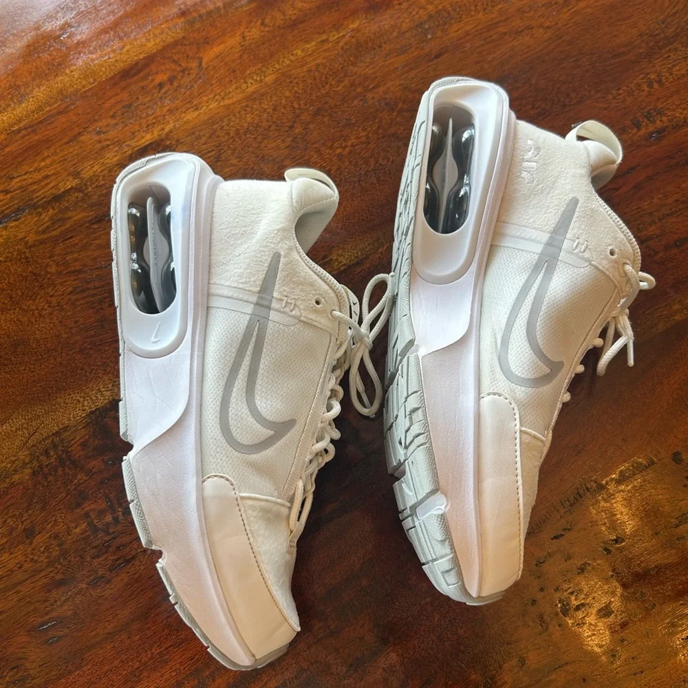 Womens Nike Air Max White Sneakers with Gray Accents in Size 10 [LIKE NEW] - Picture 3 of 10